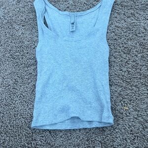 Skims Grey Ribbed Tank